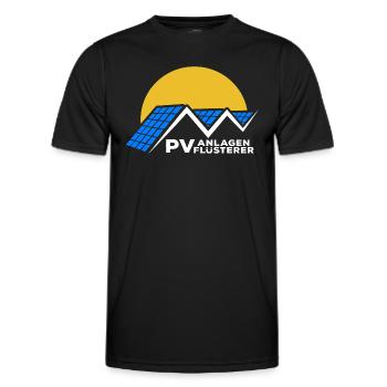 Photovoltaik - Solarenergie - PV Anlagen Flüsterer - Männer Funktions-T-Shirt - Schwarz - Vorne - AI Model Male 178 dark (178cm)