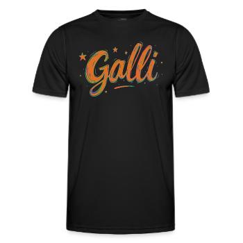 Halli & Galli Partnerlook Party outfit - Galli - Männer Funktions-T-Shirt - Schwarz - Vorne - AI Model Male 178 dark (178cm)