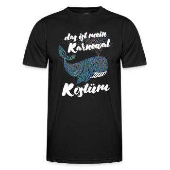 Fastnacht - Karneval - Karnewal - Wortspiel - Männer Funktions-T-Shirt - Schwarz - Vorne - AI Model Male 178 dark (178cm)