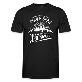 Cooler Opa - Wohnmobil- Camping - Spruch - Männer Funktions-T-Shirt - Schwarz - Vorne - AI Model Male 178 dark (178cm)