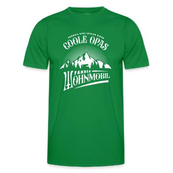 Cooler Opa - Wohnmobil- Camping - Spruch - Männer Funktions-T-Shirt - Kelly Green - Vorne - AI Model Male 178 dark (178cm)