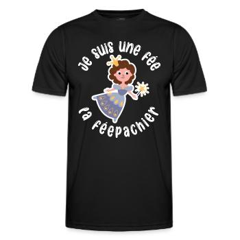 I'm a Fairy the Fairy Pachier Fairy - Funny Humor - Men's Functional T-Shirt - black - Front - AI Model Male 178 dark (178cm)