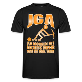 JGA T-Shirt Ab morgen ist nichts mehr wie es mal - Männer Funktions-T-Shirt - Schwarz - Vorne - AI Model Male 178 dark (178cm)