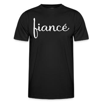 Fiancé Matching Engagement Gift Groom’s Mariage du marié - T-shirt sport Homme - noir - Devant - AI Model Male 178 dark (178cm)