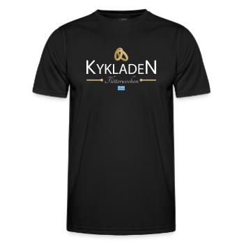Flitterwochen Kykladen - Männer Funktions-T-Shirt - Schwarz - Vorne - AI Model Male 178 dark (178cm)