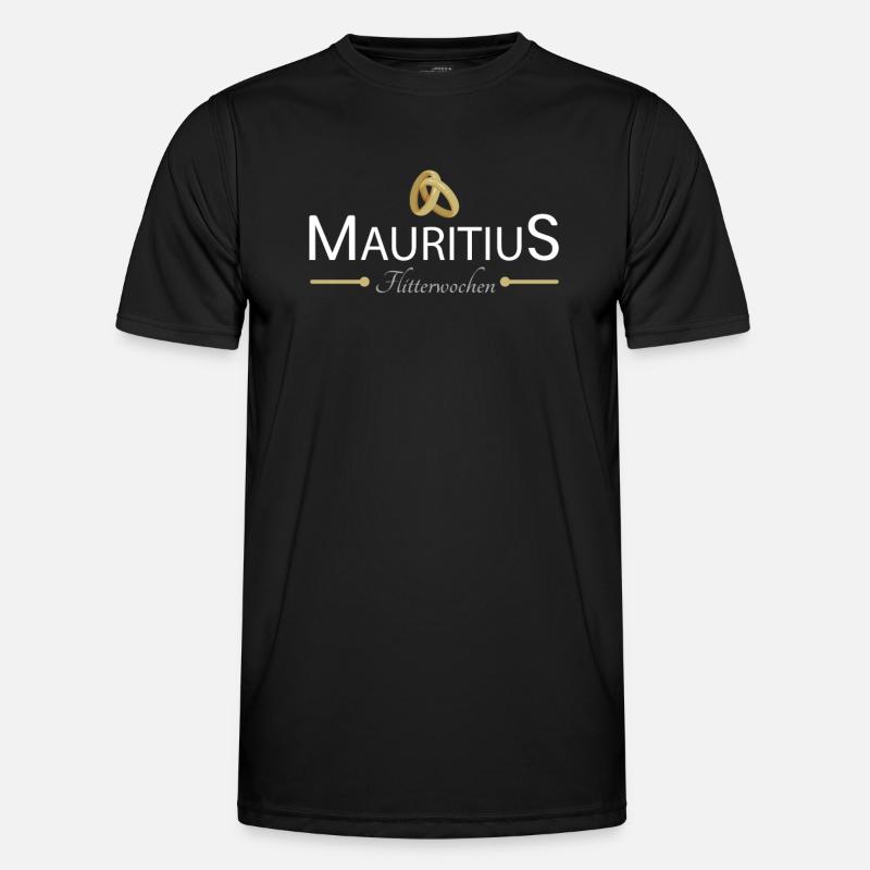 Flitterwochen Mauritius - Männer Funktions-T-Shirt - Schwarz
