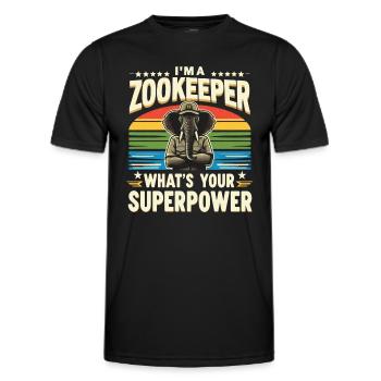 Gardien de zoo Gardien de zoo - T-shirt sport Homme - noir - Devant - AI Model Male 178 dark (178cm)