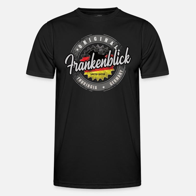 Original Germany Thüringen Frankenblick - Männer Funktions-T-Shirt - Schwarz
