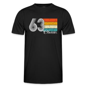 1963 Édition Limitée,1963 Gif Anniversaire Classique - T-shirt sport Homme - noir - Devant - AI Model Male 178 dark (178cm)