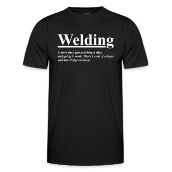 Welding Definition Welder Welding - Men's Functional T-Shirt - black - Front - AI Model Male 178 dark (178cm)