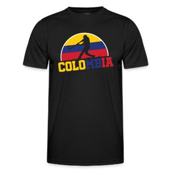 Championnat de Colombie de baseball - T-shirt sport Homme - noir - Devant - AI Model Male 178 dark (178cm)