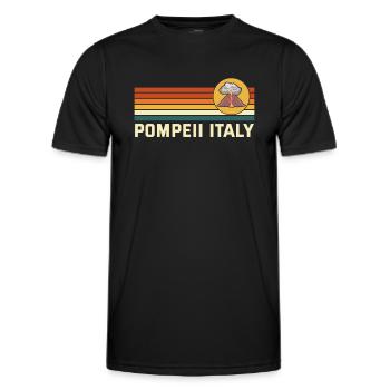 Pompéi Italie Vintage éruption volcanique géographie - T-shirt sport Homme - noir - Devant - AI Model Male 178 dark (178cm)
