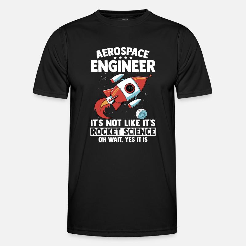 Aerospace Engineer Rocket Science Geschenk - Männer Funktions-T-Shirt - Schwarz