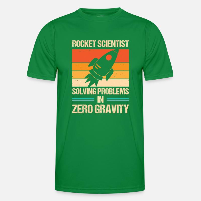Rocket Scientist Retro Zero Gravitiy Vintage Männer Funktions-T-Shirt