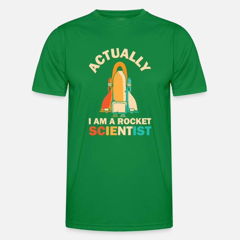 Rétro Rocket Scientist Spaceman Navette spatiale T-shirt sport Homme
