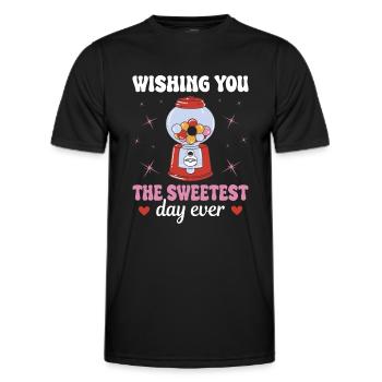 Kaugummi Automat Kinder Süßwaren Sweetest Days - Männer Funktions-T-Shirt - Schwarz - Vorne - AI Model Male 178 dark (178cm)