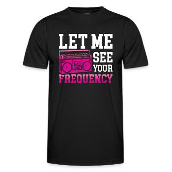 Radio Moderator - Let Me See Your Frequency - Männer Funktions-T-Shirt - Schwarz - Vorne - AI Model Male 178 dark (178cm)