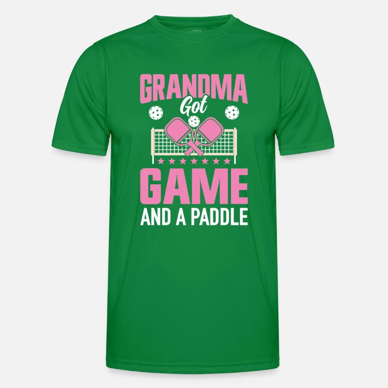 Pickleball Oma Paddleball Großmutter Paddle Spiel Männer Funktions-T-Shirt