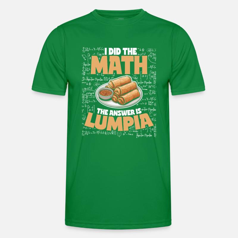Spring Rolls Lumpian Students Math Men's Functional T-Shirt