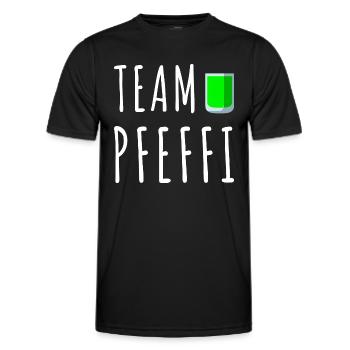 Pfefferminz Likör Pfeffi Vatertag Sauf - Männer Funktions-T-Shirt - Schwarz - Vorne - AI Model Male 178 dark (178cm)