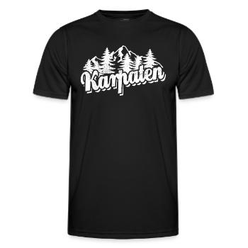 Karpaten - Wald und Berge Wandern Erholung - Männer Funktions-T-Shirt - Schwarz - Vorne - AI Model Male 178 dark (178cm)