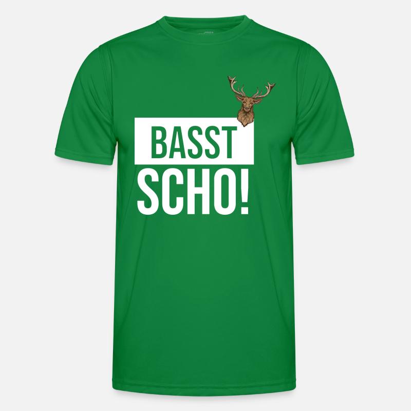 Basst Scho | Trachten Hirsch Männer Funktions-T-Shirt