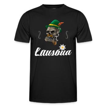 Lausbua Lederhosen - Männer Funktions-T-Shirt - Schwarz - Vorne - AI Model Male 178 dark (178cm)