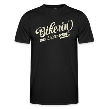 Bikerin aus Leidenschaft - Motorrag fahren - Männer Funktions-T-Shirt - Schwarz - Vorne - AI Model Male 178 dark (178cm)
