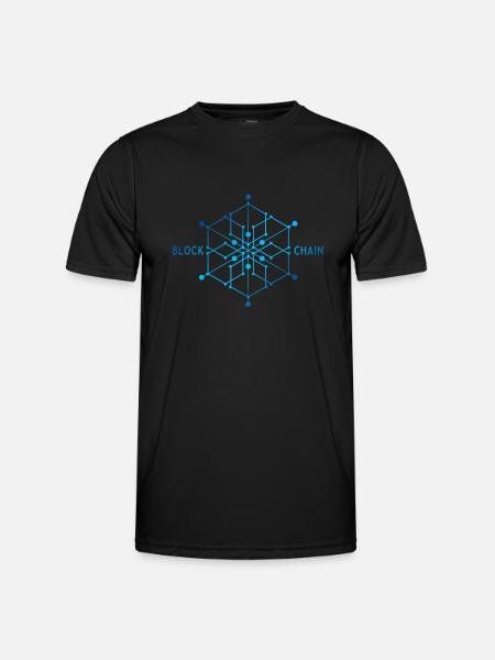 Blockchain Cubic - Men's Functional T-Shirt - black