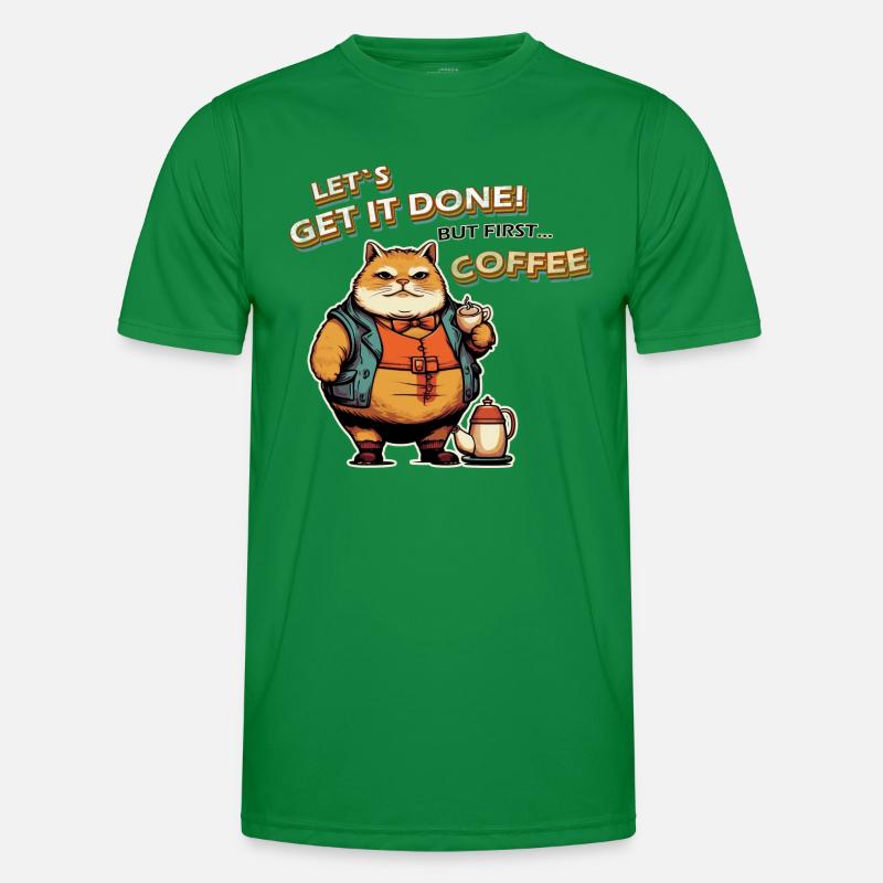 Lets get it done Cat Coffee Men's Functional T-Shirt