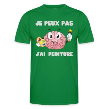 I Can't I Have Humor Painting Gift - Men's Functional T-Shirt - kelly green - Front - AI Model Male 178 dark (178cm)