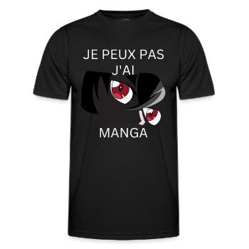 Ich kann keinen Manga haben - Männer Funktions-T-Shirt - Schwarz - Vorne - AI Model Male 178 dark (178cm)