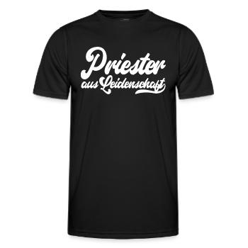 Priester aus Leidenschaft - Motivation und Erfolg - Männer Funktions-T-Shirt - Schwarz - Vorne - AI Model Male 178 dark (178cm)