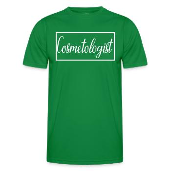 Cosmétologue fière étudiante diplômée en cosmétologie - T-shirt sport Homme - vert - Devant - AI Model Male 178 dark (178cm)