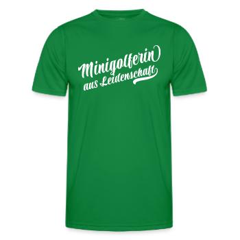 Minigolferin aus Leidenschaft - Miniatur Golf - Männer Funktions-T-Shirt - Kelly Green - Vorne - AI Model Male 178 dark (178cm)