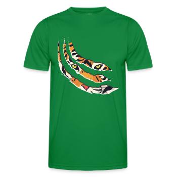 Tiger claw tiger pattern claws gift idea - Men's Functional T-Shirt - kelly green - Front - AI Model Male 178 dark (178cm)