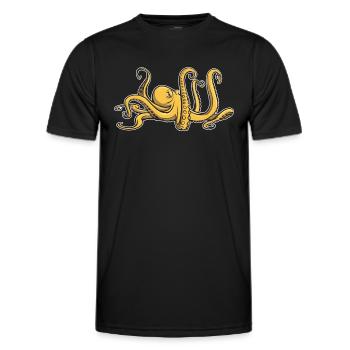 Ich mag Oktopus - acht Tentakel - Tintenfisch - Männer Funktions-T-Shirt - Schwarz - Vorne - AI Model Male 178 dark (178cm)