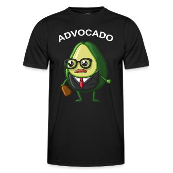 Avocat Avocat Avocat Avocat Avocat Vegan - T-shirt sport Homme - noir - Devant - AI Model Male 178 dark (178cm)