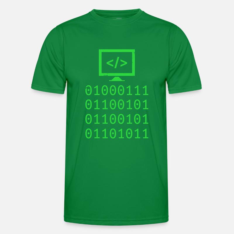 Programming Binary Code Coding Gift Men's Functional T-Shirt