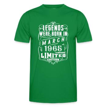 Anniversaire Mars 1965 Année Édition Limitée - T-shirt sport Homme - vert - Devant - AI Model Male 178 dark (178cm)