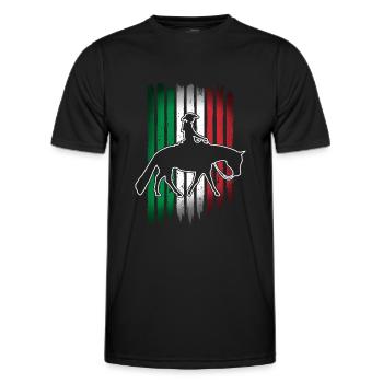 Pleasure Horse & Western Rider Western Riding - Men's Functional T-Shirt - black - Front - AI Model Male 178 dark (178cm)
