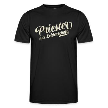 Priester aus Leidenschaft - Motivation und Erfolg - Männer Funktions-T-Shirt - Schwarz - Vorne - AI Model Male 178 dark (178cm)
