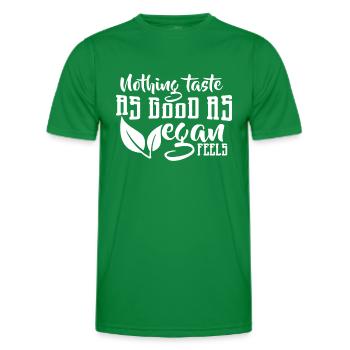 Nothing Taste As Good As Vegan - Men's Functional T-Shirt - kelly green - Front - AI Model Male 178 dark (178cm)