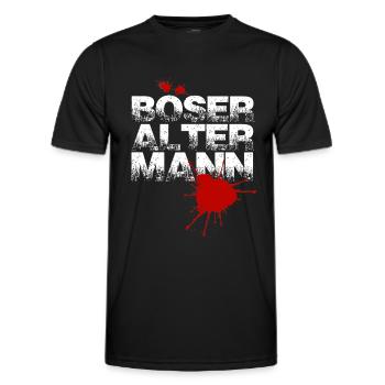 Geschenkidee lustig " Böser alter Mann " - Männer Funktions-T-Shirt - Schwarz - Vorne - AI Model Male 178 dark (178cm)