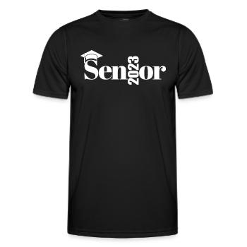 Senior 2023 - Proud Graduated Cool Graduation Gift - Men's Functional T-Shirt - black - Front - AI Model Male 178 dark (178cm)