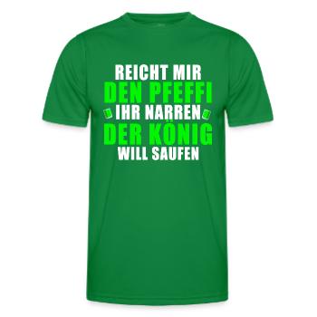 Pfefferminz Likör Pfeffi Vatertag Sauf - Männer Funktions-T-Shirt - Kelly Green - Vorne - AI Model Male 178 dark (178cm)