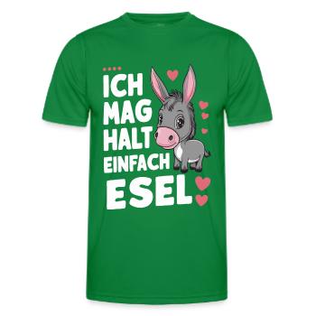 Esel Eselchen Maultier Muli - Männer Funktions-T-Shirt - Kelly Green - Vorne - AI Model Male 178 dark (178cm)