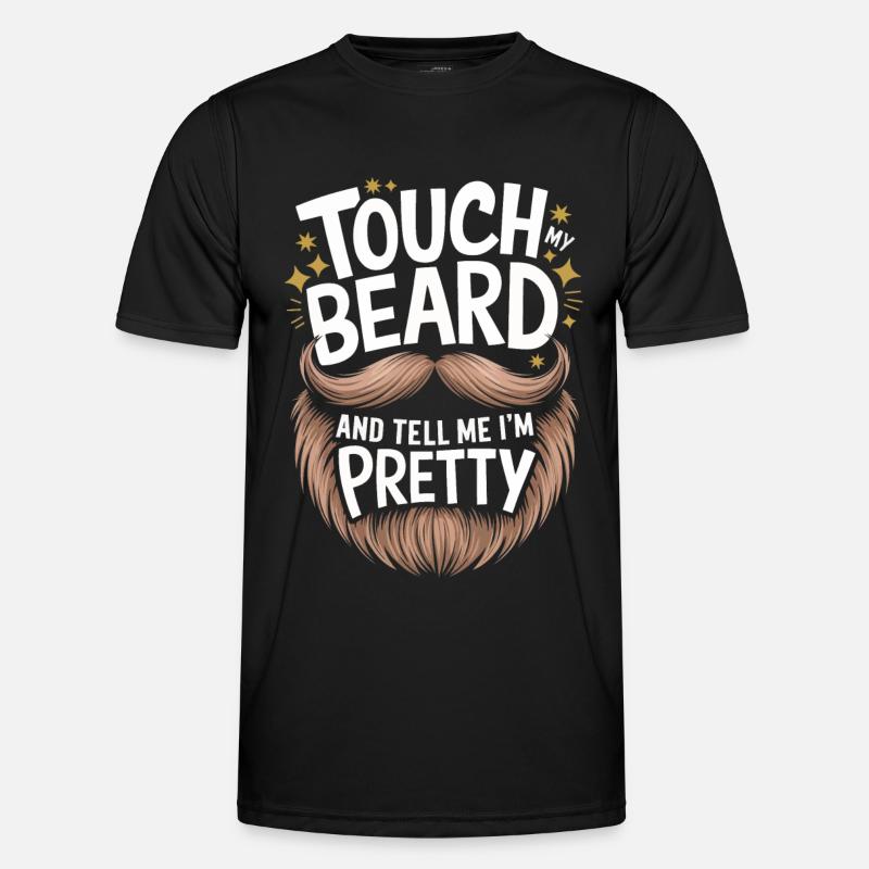 Beard Mustache Bearded Men - Men's Functional T-Shirt - black