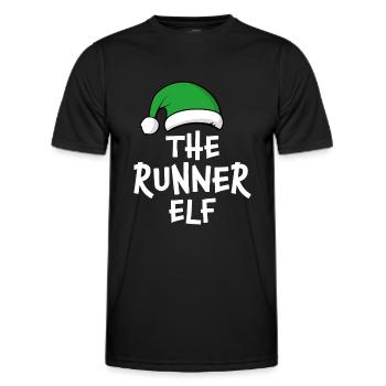 L’elfe coureur - T-shirt sport Homme - noir - Devant - AI Model Male 178 dark (178cm)