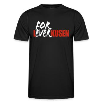 For Ever Leverkusen - Ich mag Leverkusen - Men's Functional T-Shirt - black - Front - AI Model Male 178 dark (178cm)